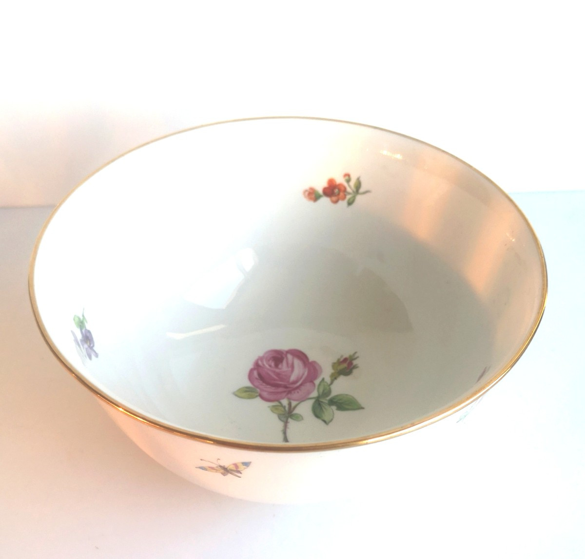 Paire de coupes KPM - 1890-1920 - Décor floral peint main -photo-5