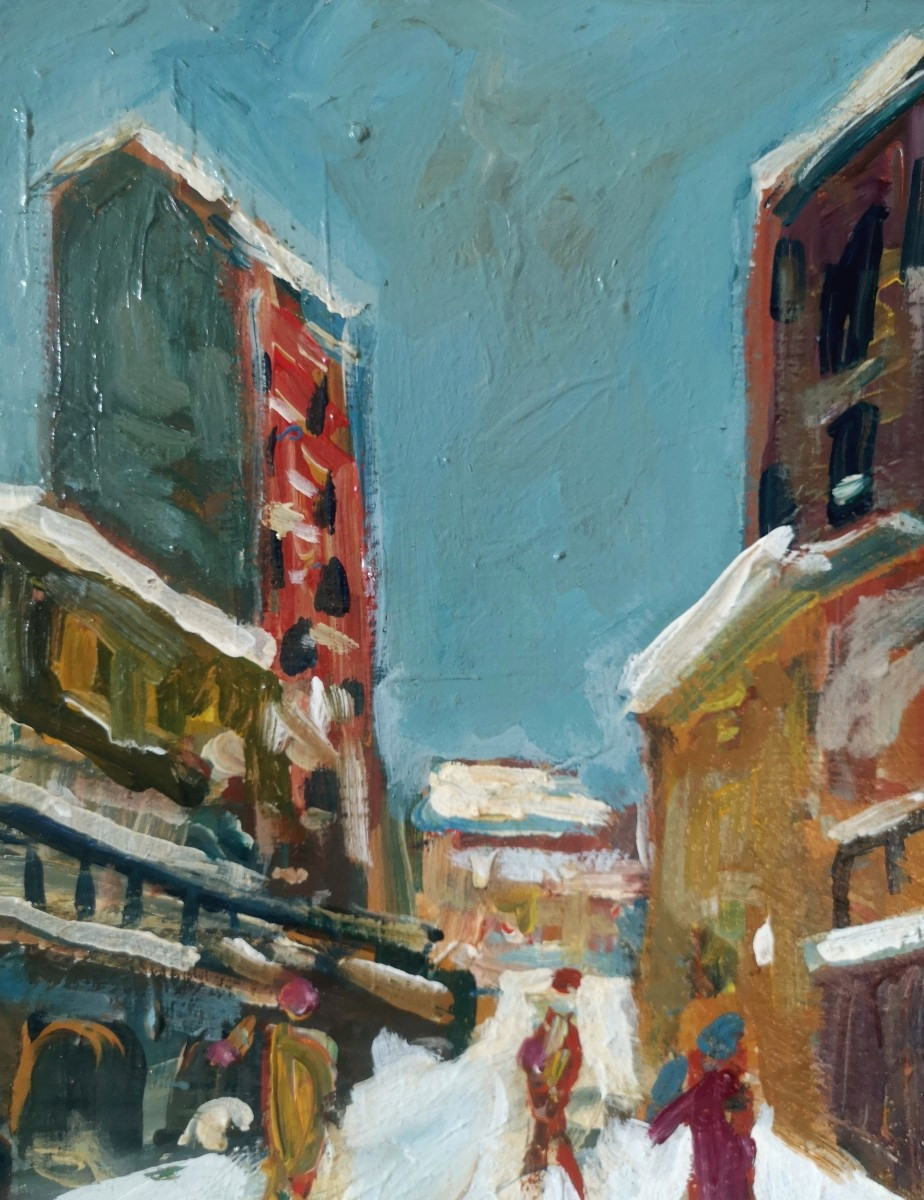 Roland Dubuc - Rue Saint-vincent, Montmartre - Oil On Canvas 46 × 55 Cm - Signed And Titled-photo-4