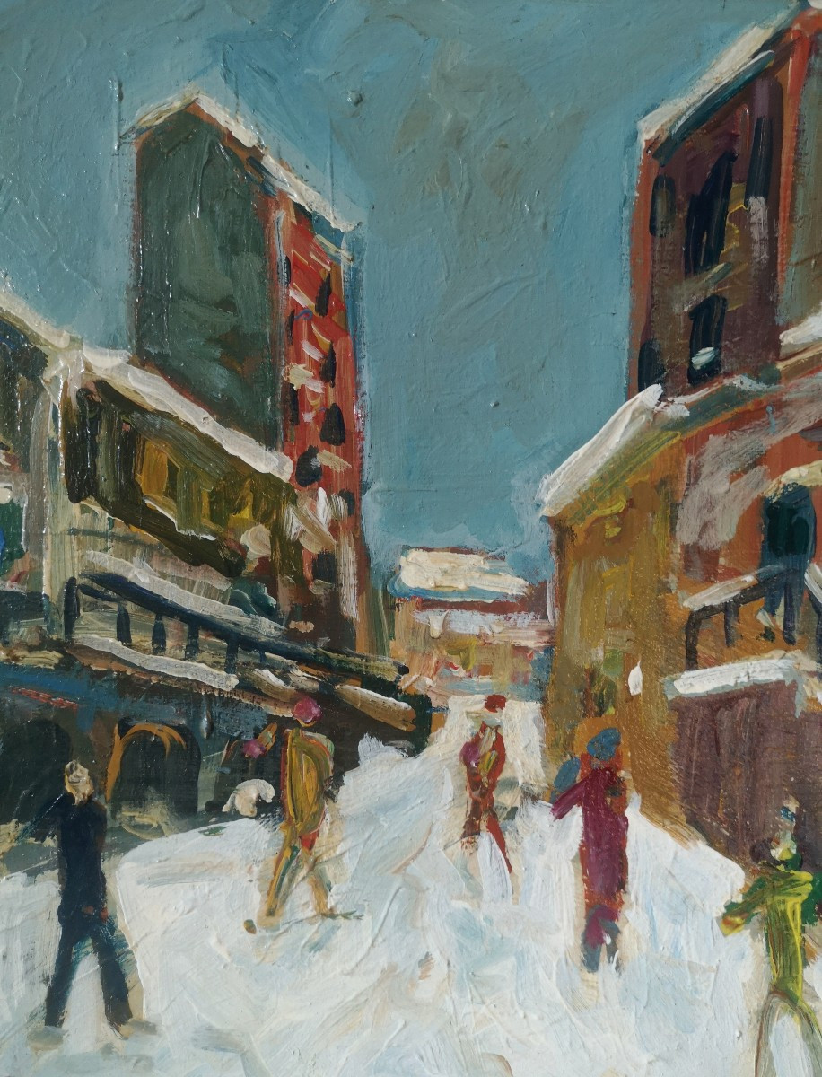 Roland Dubuc - Rue Saint-vincent, Montmartre - Oil On Canvas 46 × 55 Cm - Signed And Titled-photo-8