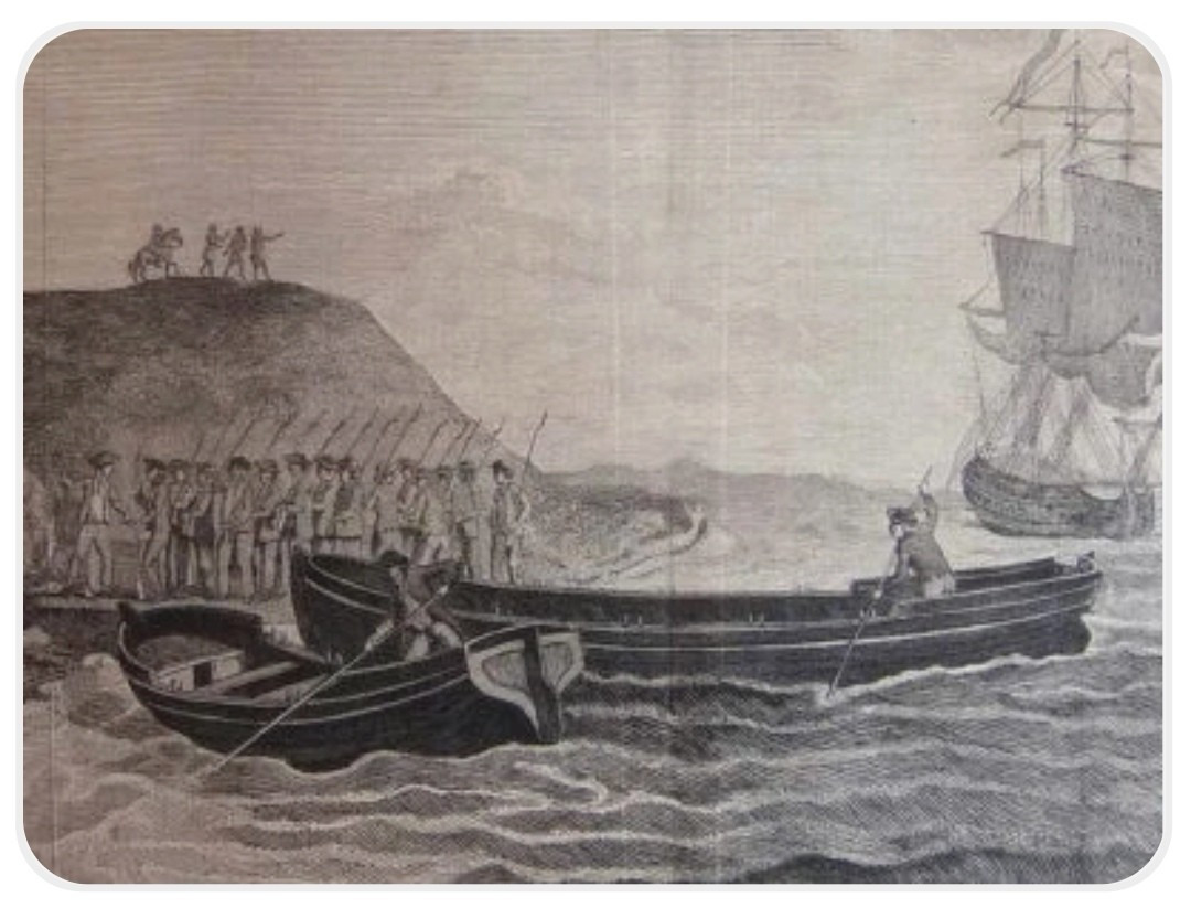 18th-century Engraving By Benard - Commodore Byron In Patagonia 1774 - Hawkesworth Voyage Exploration-photo-2