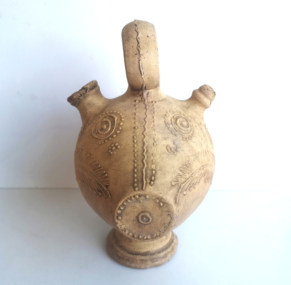 Poterie d’Agost XVIIIᵉ – Objet zoomorphique implicite, art populaire espagnol-photo-1