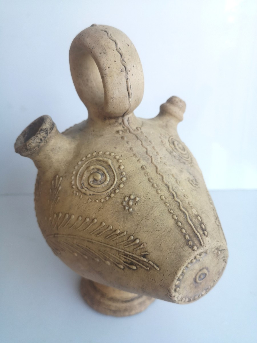 Poterie d’Agost XVIIIᵉ – Objet zoomorphique implicite, art populaire espagnol