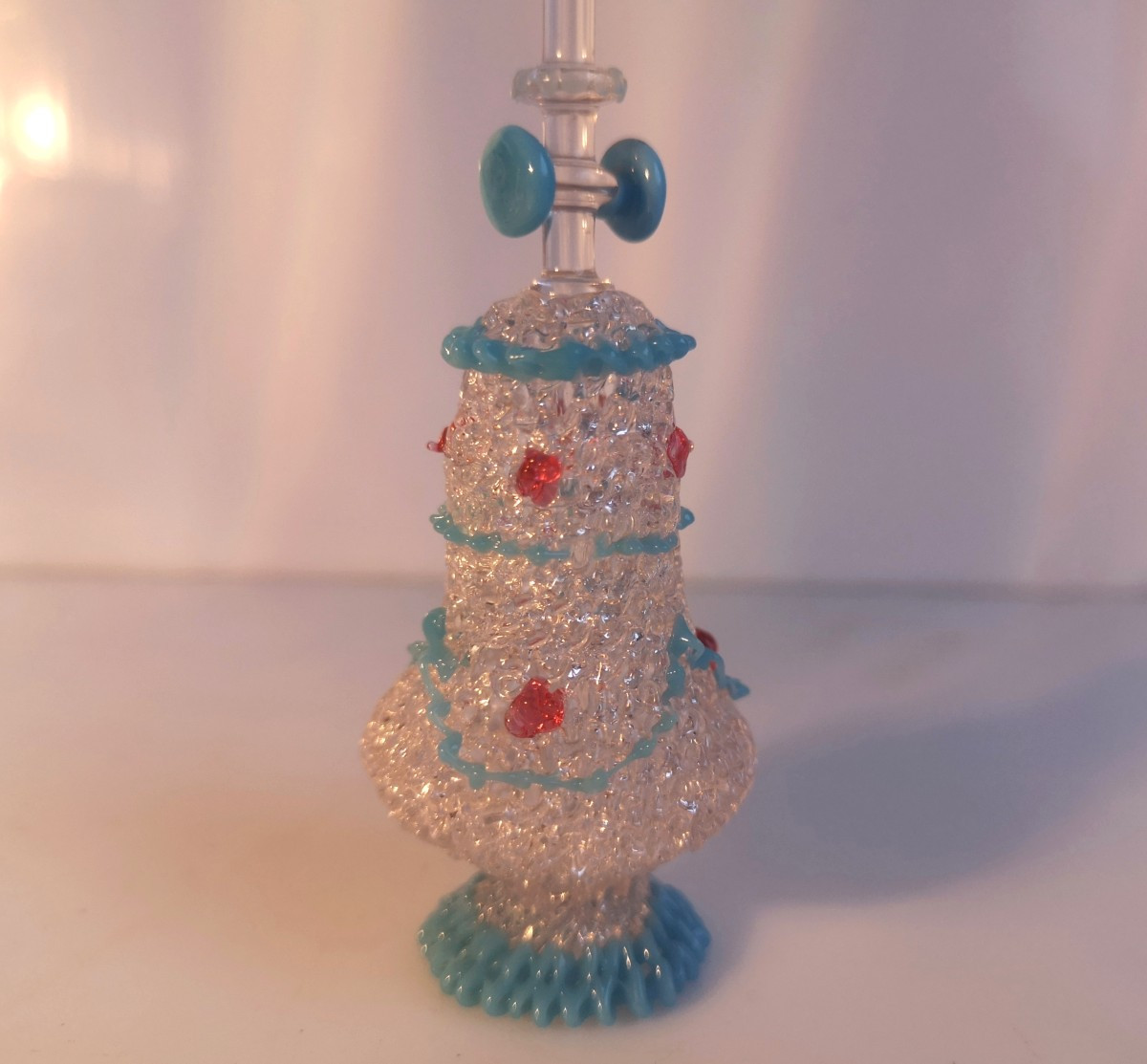 Miniature Lamp In Spun Glass From Nevers, 19th Century - Very Good Condition-photo-4