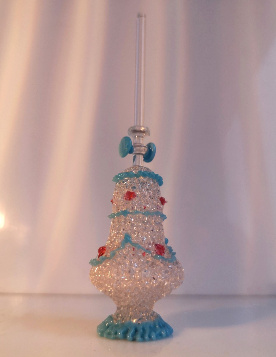 Miniature Lamp In Spun Glass From Nevers, 19th Century - Very Good Condition-photo-5