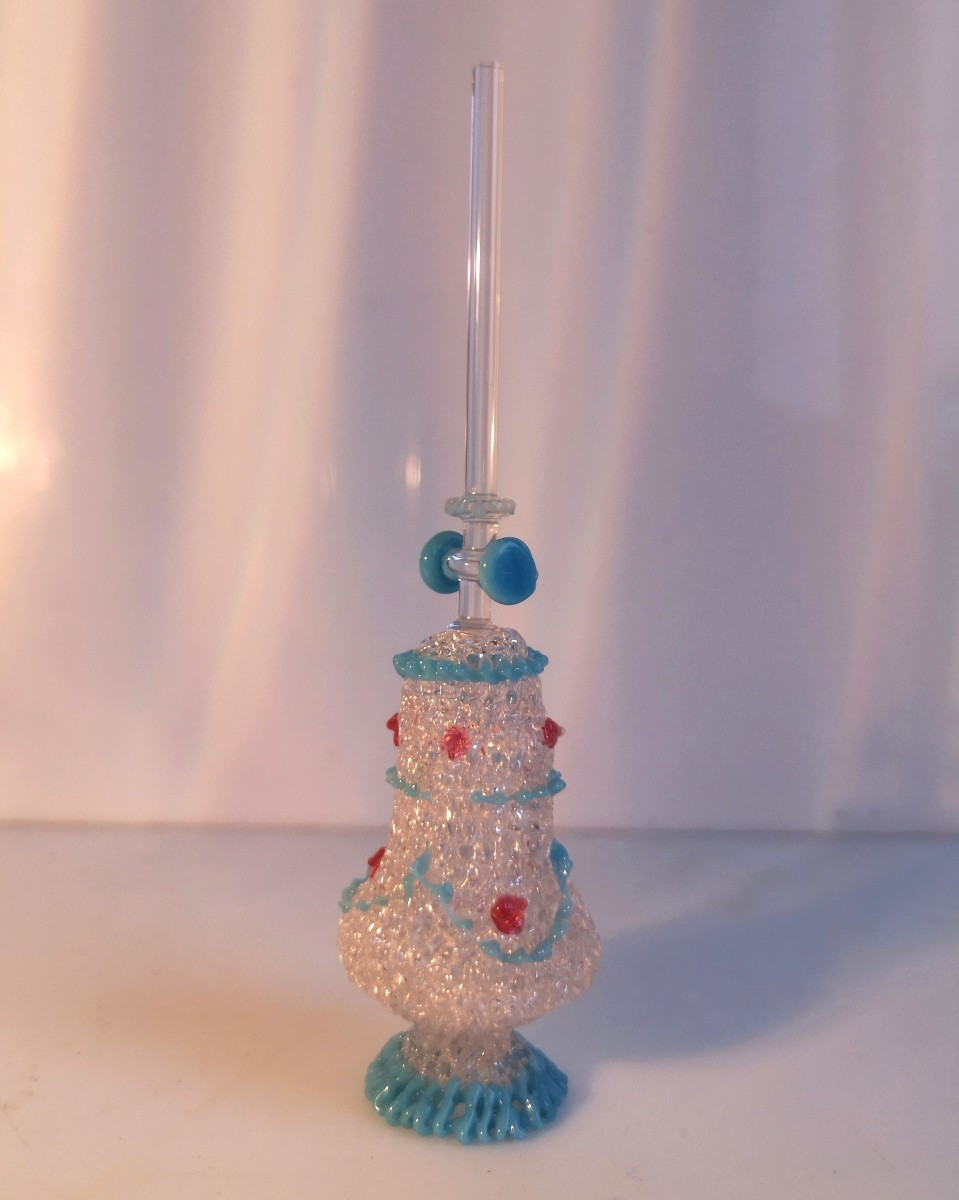 Miniature Lamp In Spun Glass From Nevers, 19th Century - Very Good Condition-photo-7