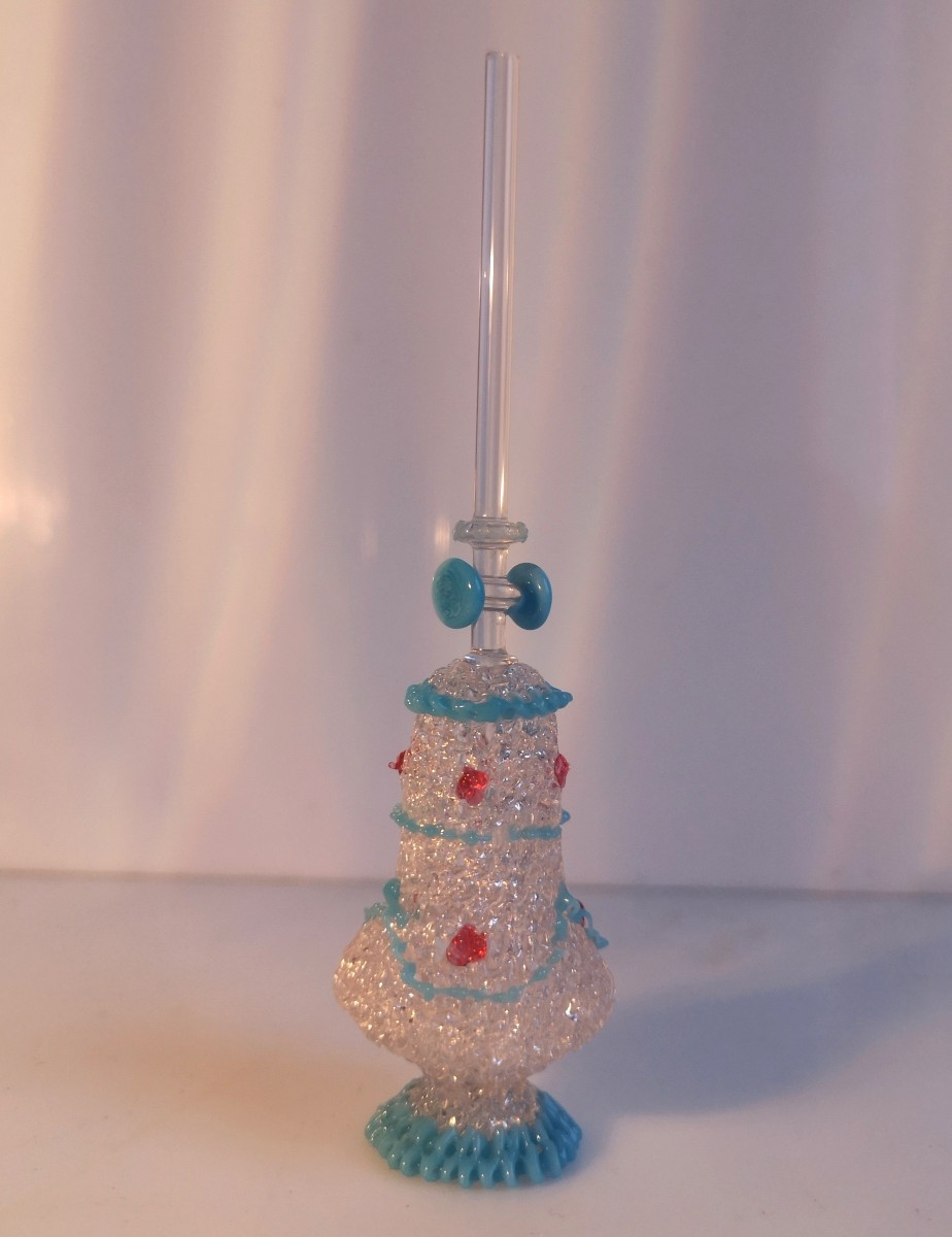 Miniature Lamp In Spun Glass From Nevers, 19th Century - Very Good Condition