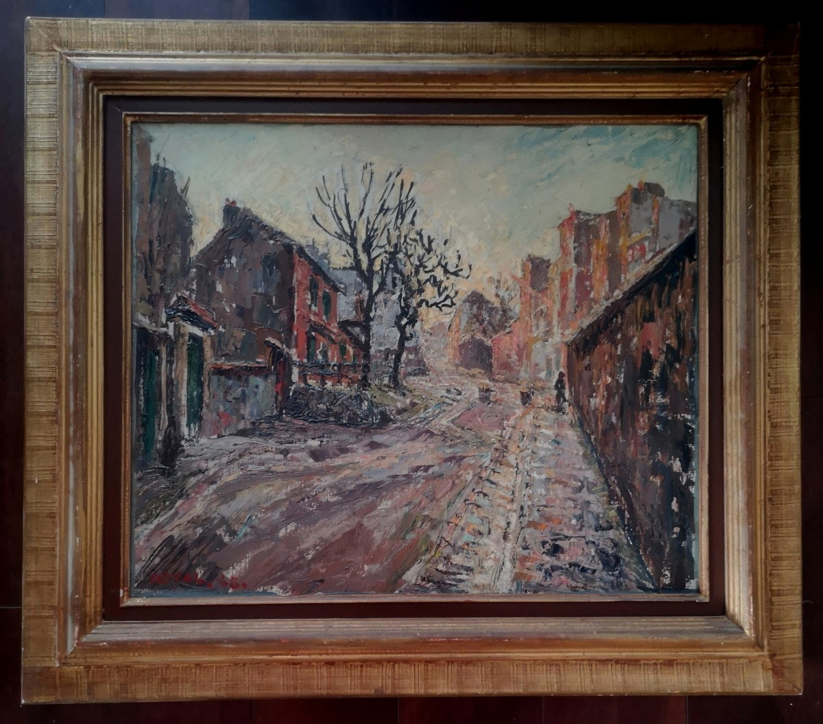 Fernand Laval 1886–1966 - Le Lapin Agile Rue des Saules et les Fortifications -HST signée datée-photo-2