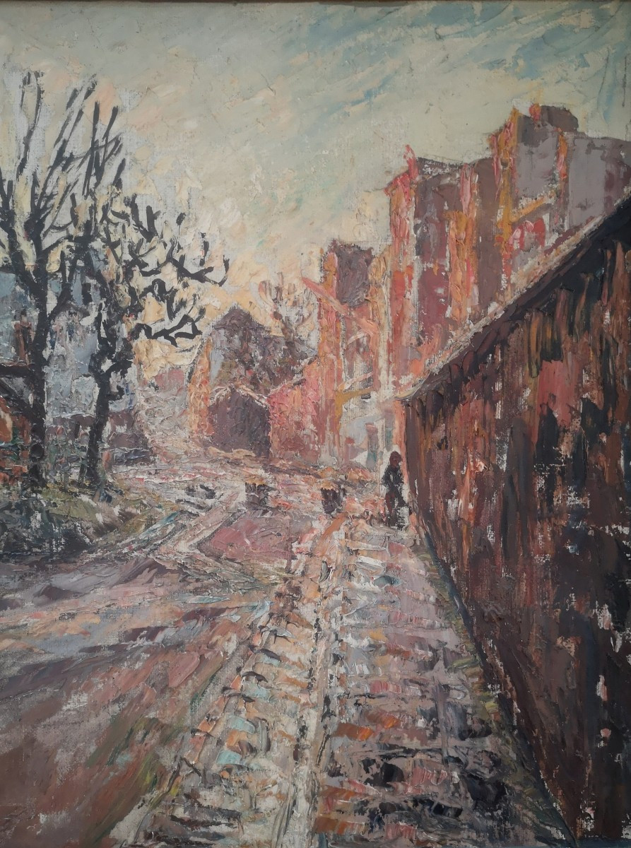 Fernand Laval 1886–1966 - Le Lapin Agile Rue des Saules et les Fortifications -HST signée datée-photo-3