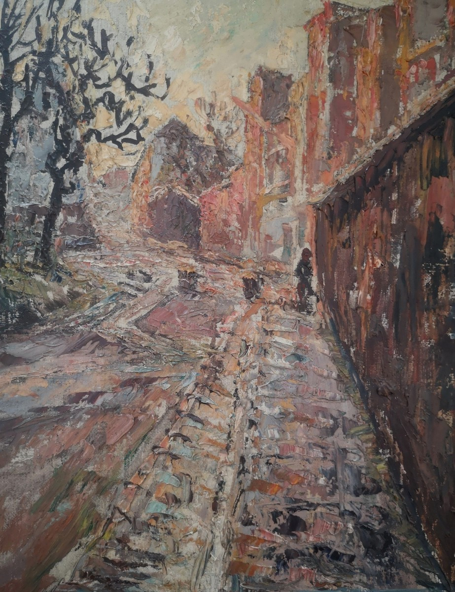 Fernand Laval 1886–1966 - Le Lapin Agile Rue des Saules et les Fortifications -HST signée datée-photo-5