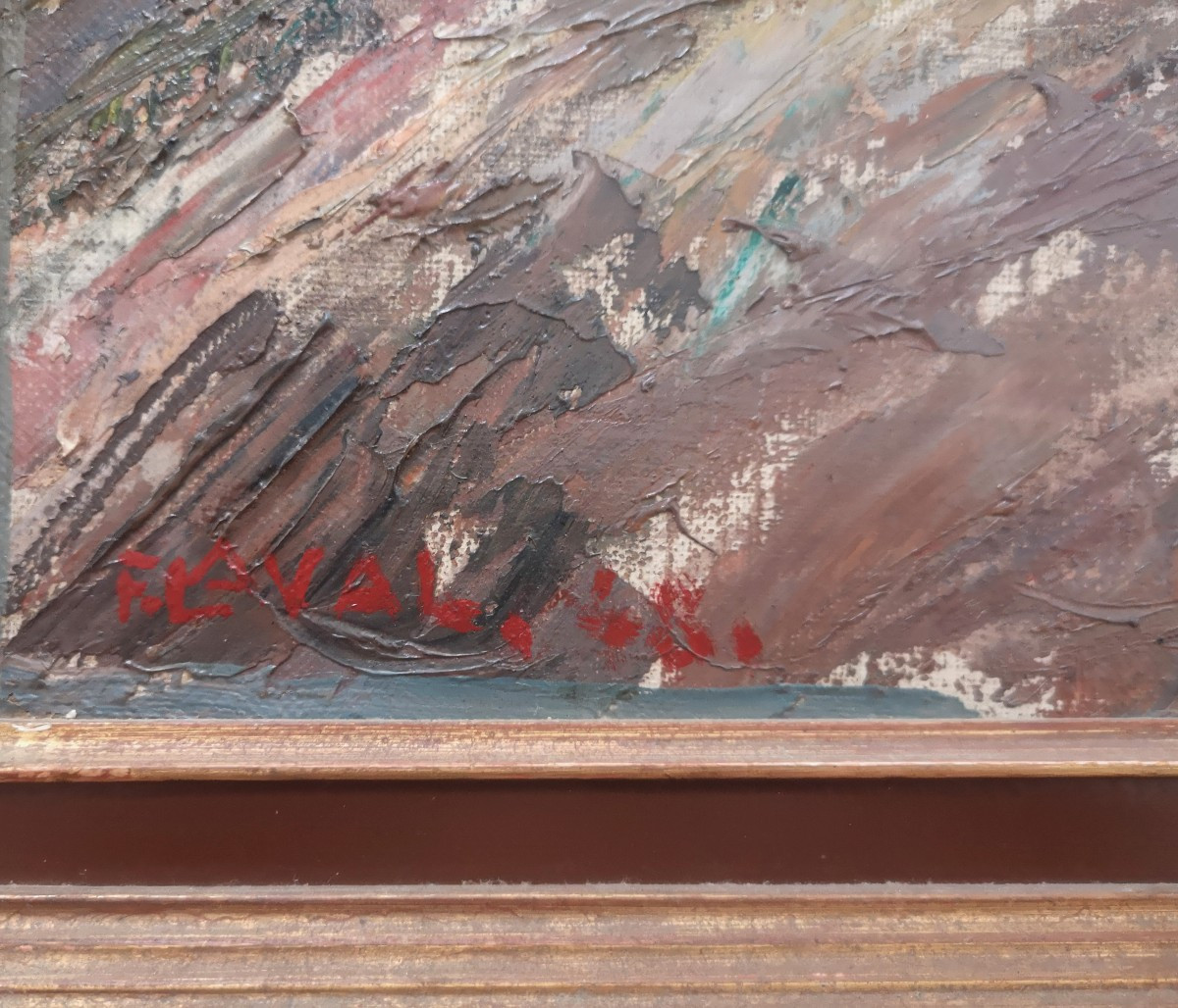 Fernand Laval 1886–1966 - Le Lapin Agile Rue des Saules et les Fortifications -HST signée datée-photo-4