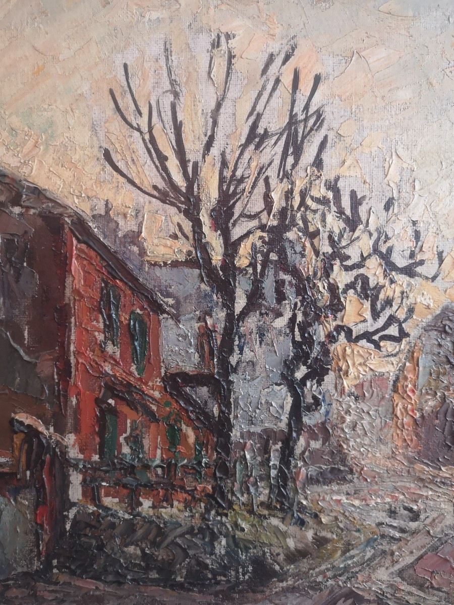 Fernand Laval 1886–1966 - Le Lapin Agile Rue des Saules et les Fortifications -HST signée datée-photo-6