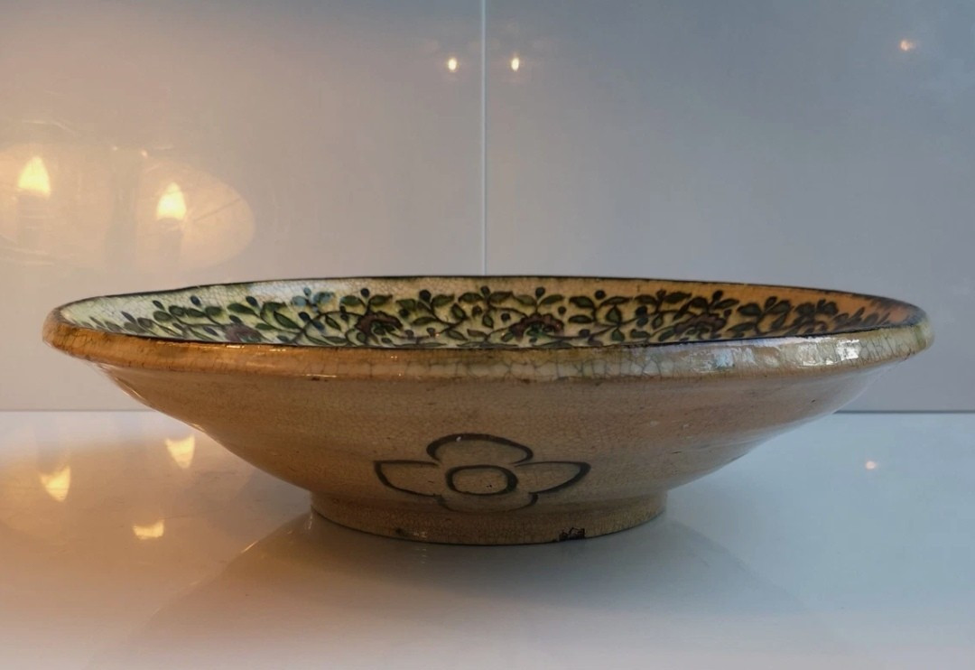 Large Decorative Platter Signed Raoul Lachenal – Neo-iznik Style, Art Deco, Early 20th Century-photo-1