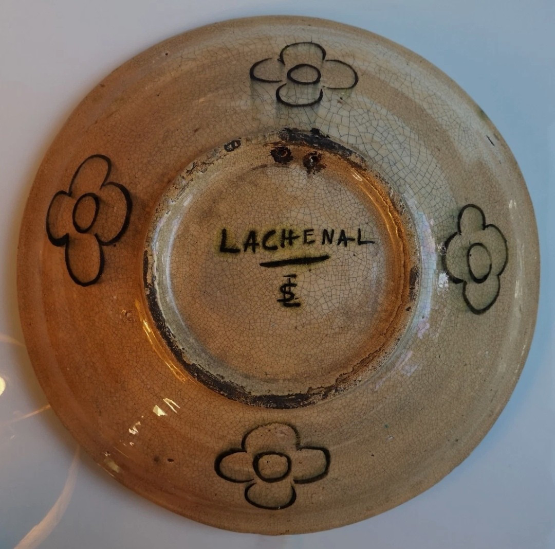 Large Decorative Platter Signed Raoul Lachenal – Neo-iznik Style, Art Deco, Early 20th Century-photo-2