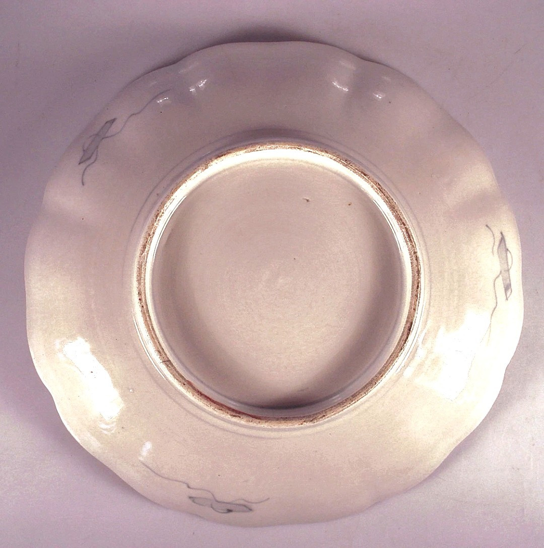 Assiette ancienne Japon XIXe porcelaine Imari polychrome bord lobé 22 cm-photo-2