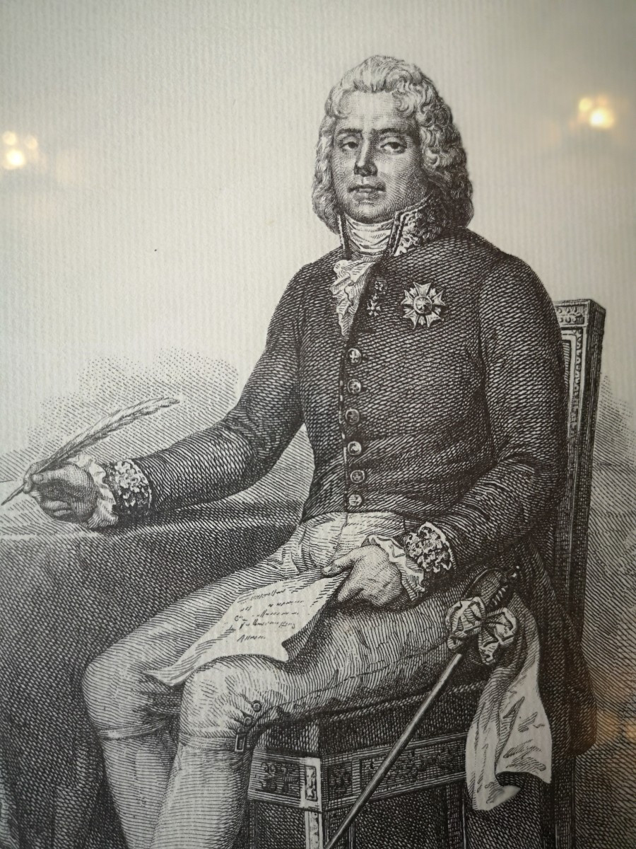 Gravure Talleyrand XIXe Boilly Isabey – Portrait historique – Papier filigrané-photo-3