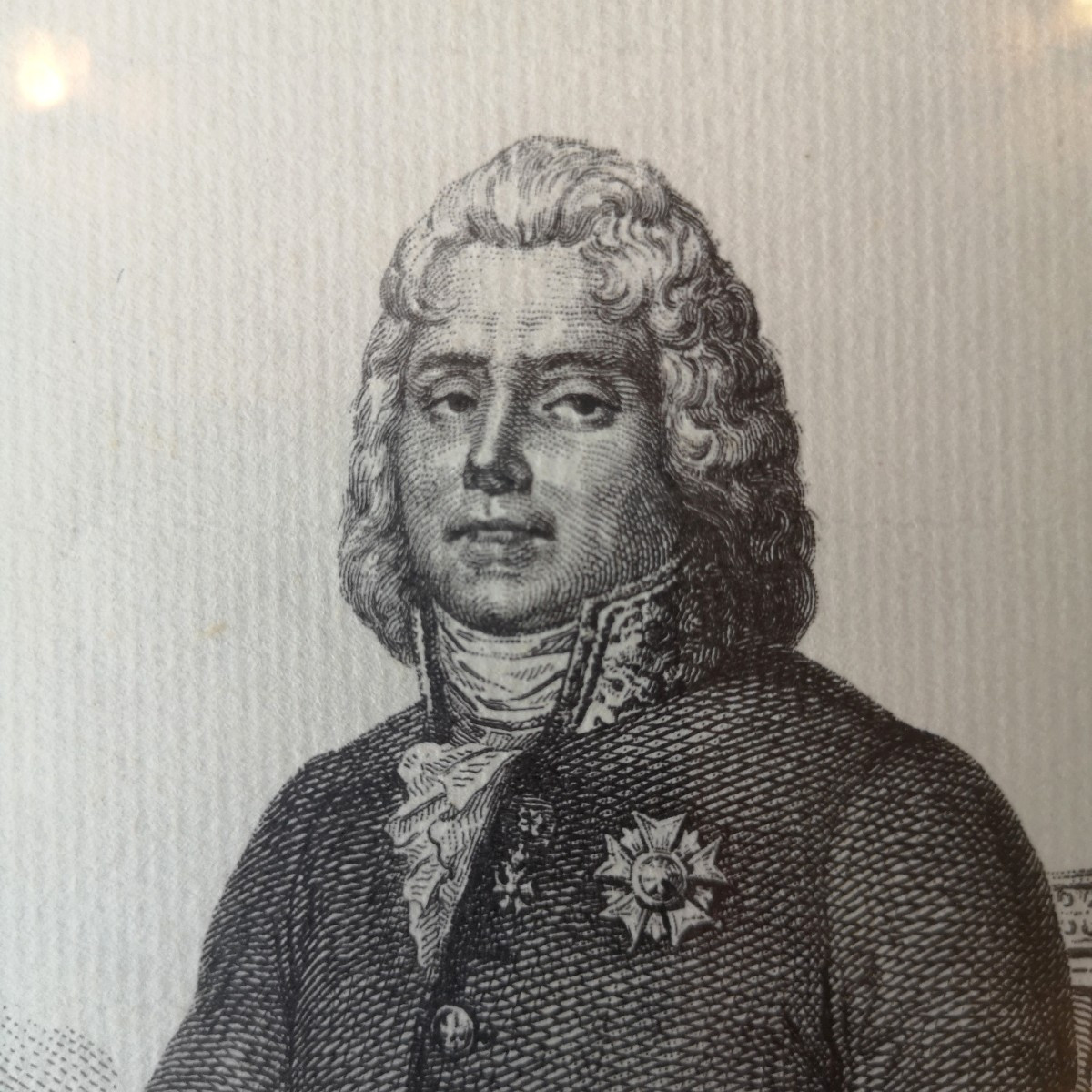 Gravure Talleyrand XIXe Boilly Isabey – Portrait historique – Papier filigrané-photo-3