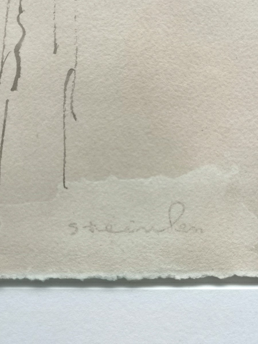 Théophile Alexandre Steinlen (1859-1923) Le Cheminot - Ink On Paper, Signed - 31 X 45 Cm-photo-4