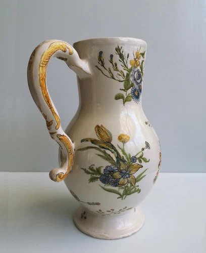 FAÏENCE LILLE XVIII° VÉNUS AU BAIN - Pichet à scène mythologique - 1740-1760-photo-2