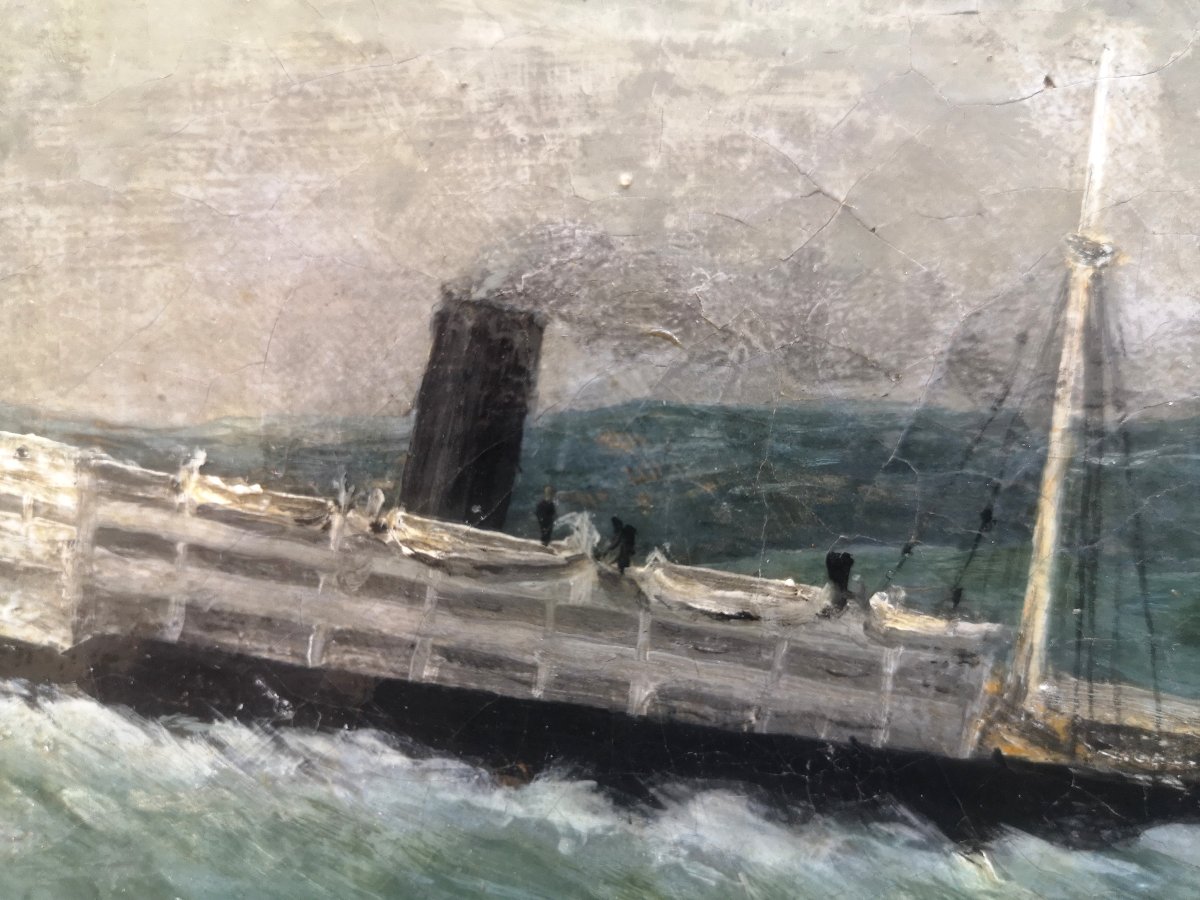 Hst Le Louxor In Rough Weather In The Indian Ocean, Dated 1909-photo-4