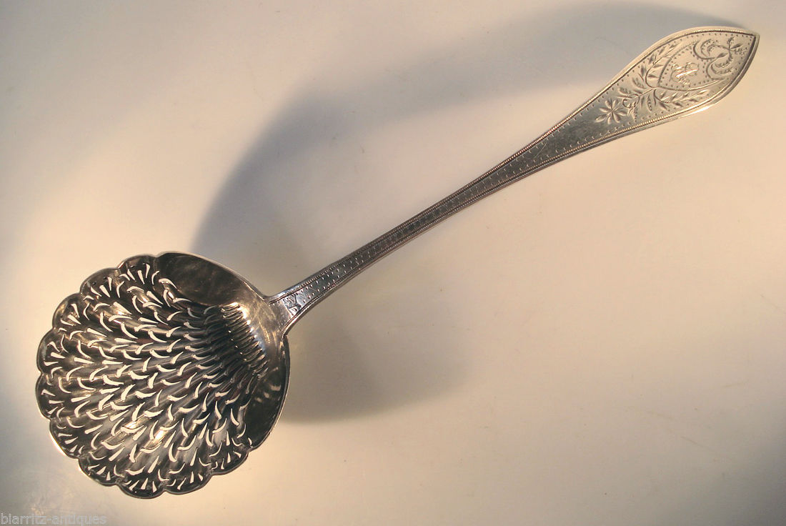 Spoon Shaker 48 Gr Silver Early 19th Old Man-photo-3