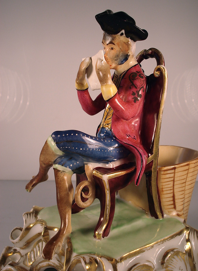 Satirical Statuettes - Monkeys Aristocrats - Porcelain Paris Late 18th-photo-5