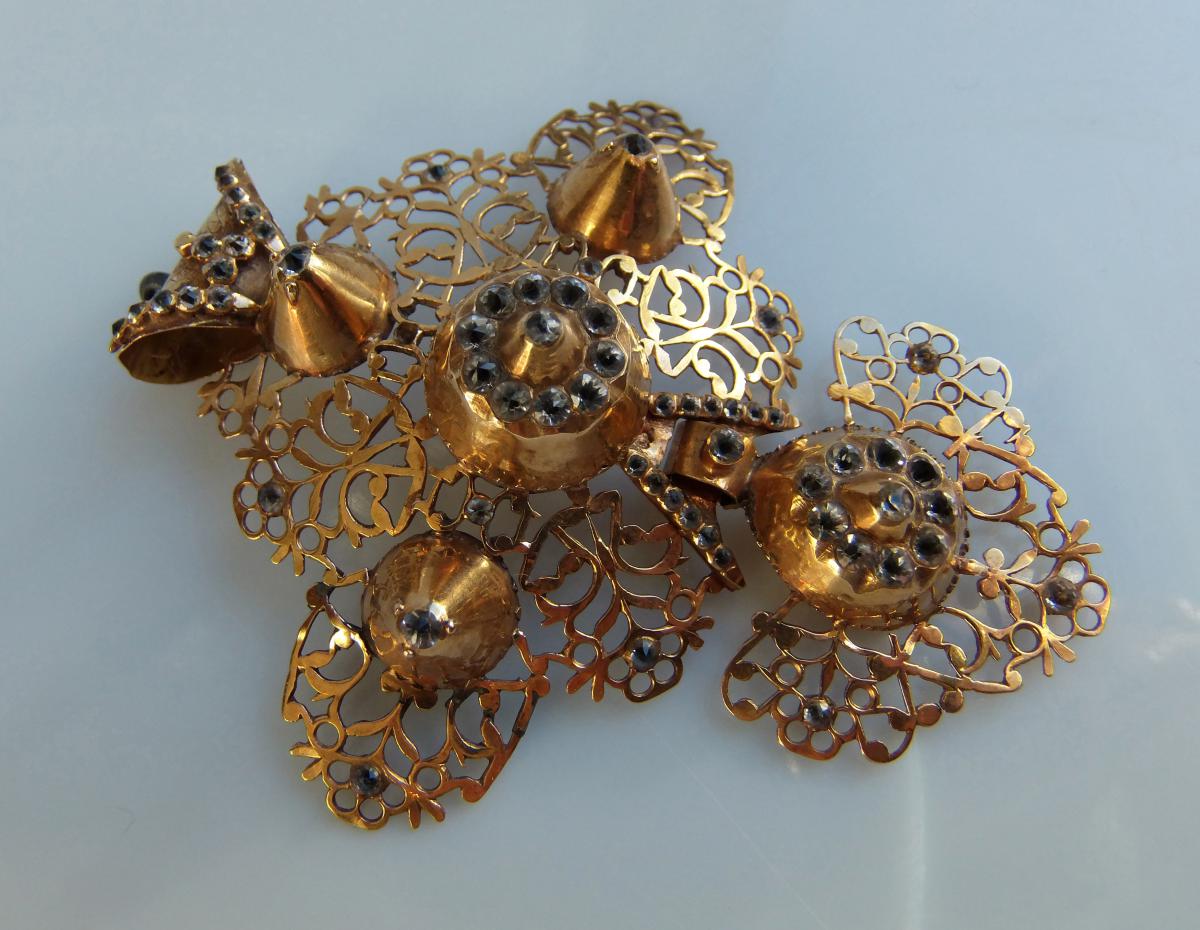 Croix De ROUEN En Or 18k d'époque Empire - Début 19ème - 13,21 Gr-photo-2