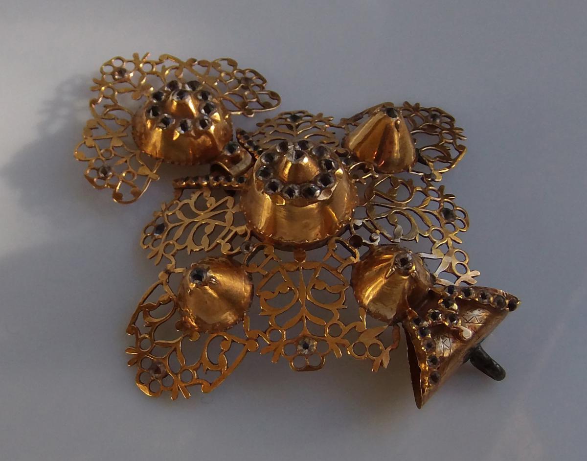 Croix De ROUEN En Or 18k d'époque Empire - Début 19ème - 13,21 Gr-photo-4