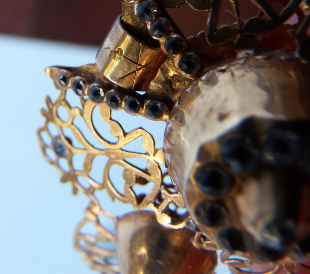 Croix De ROUEN En Or 18k d'époque Empire - Début 19ème - 13,21 Gr-photo-8