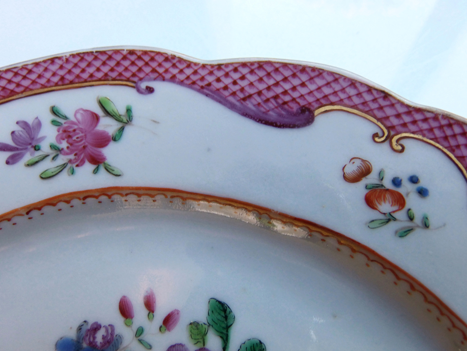  Assiette En Porcelaine De Chine De La Compagnie Des Indes - Epoque Qianlong 18ème-photo-1