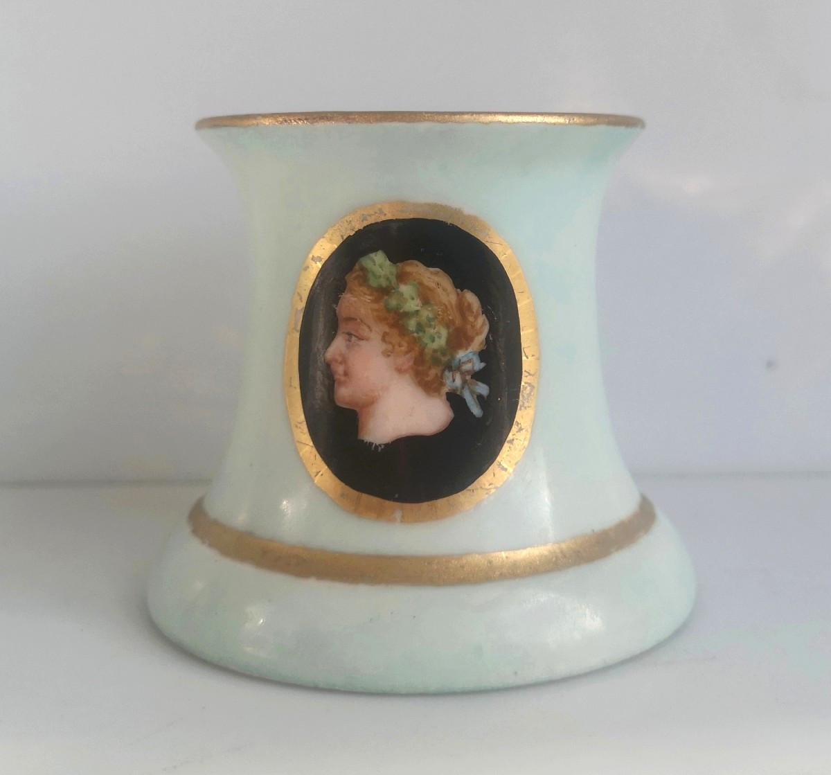 Pair Of Porcelain Pen Holders – Biedermeier / Neoclassical Style, XIX° - A.w.f Thuringia-photo-3