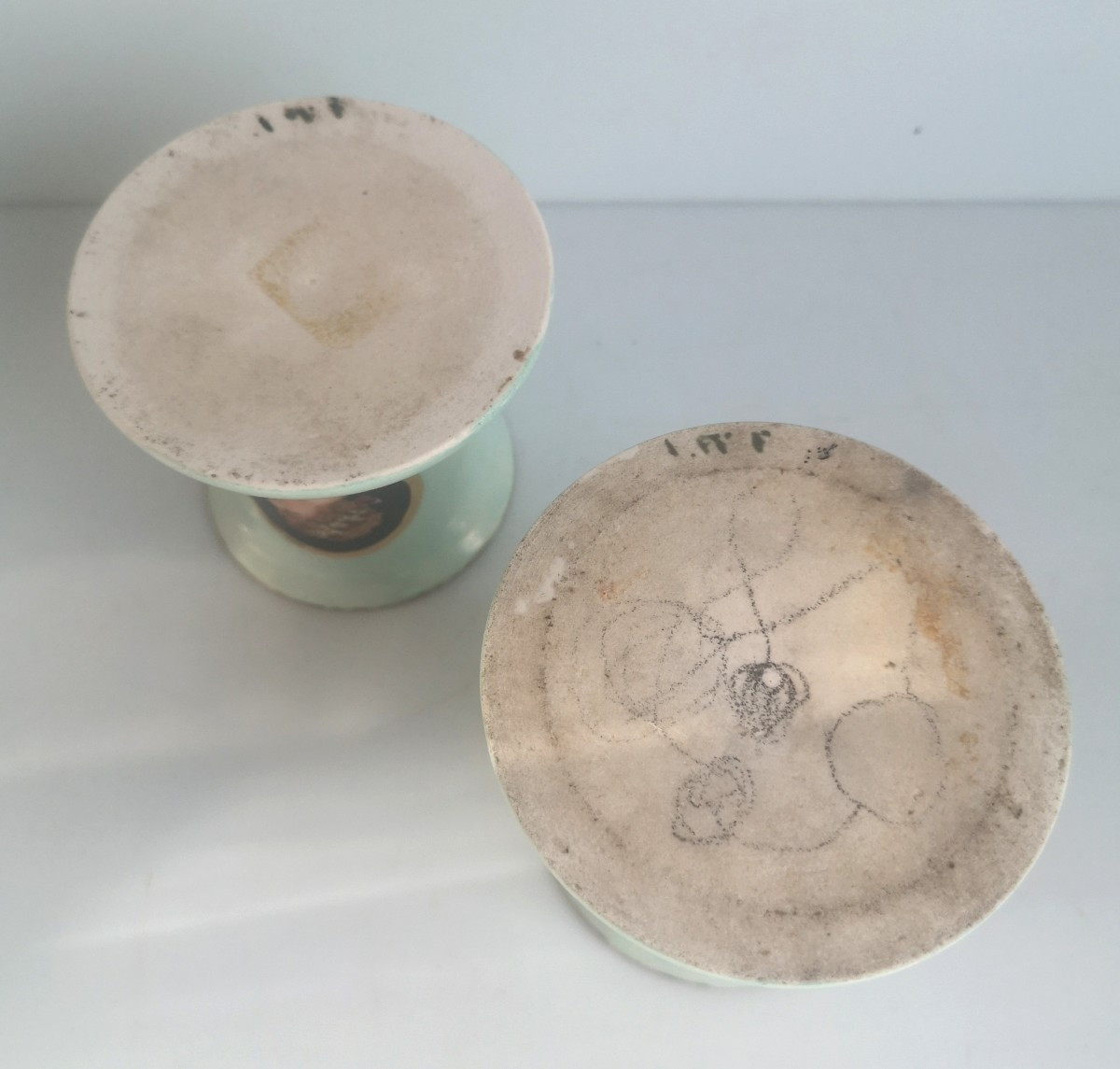 Pair Of Porcelain Pen Holders – Biedermeier / Neoclassical Style, XIX° - A.w.f Thuringia-photo-4