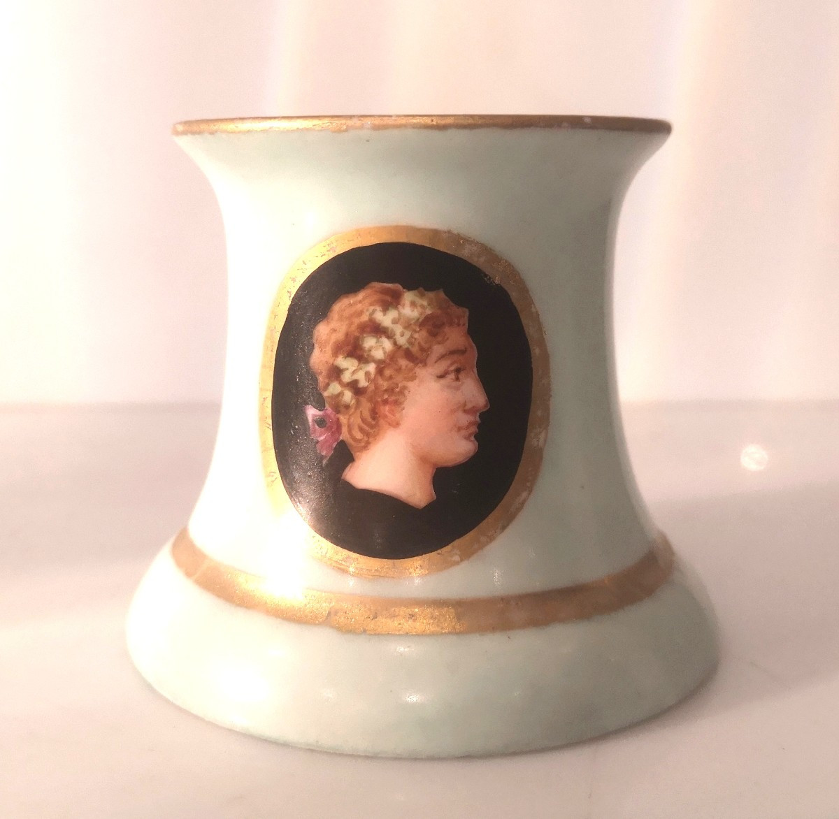 Pair Of Porcelain Pen Holders – Biedermeier / Neoclassical Style, XIX° - A.w.f Thuringia-photo-2