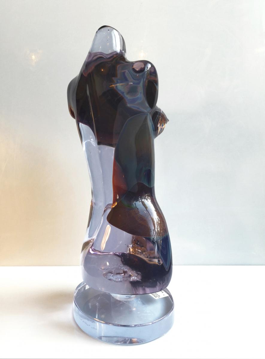 Sculpture Studio Dino Rosin Murano Glass Pate Chalcedony Single Piece 33.5 Cm-photo-4