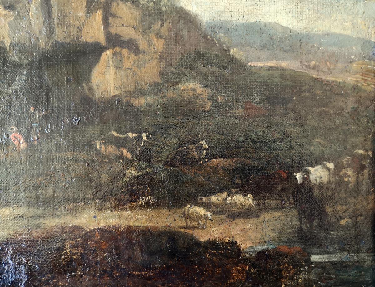 School XVIII "shelter Shepherds" Landscape Of Italy 29 X 41 Cm-photo-7