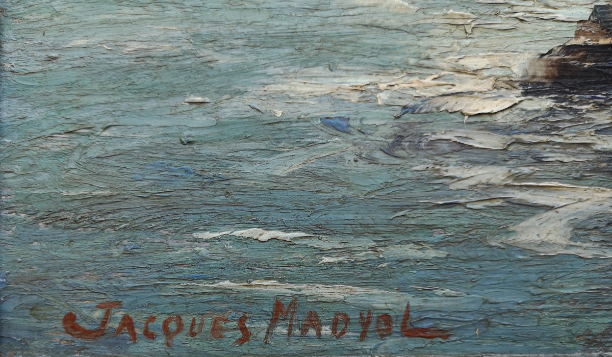 Hsp Jakob Madiol Dit Jacques Madyol 1871 1950 Sailboat Near The Coast-photo-5