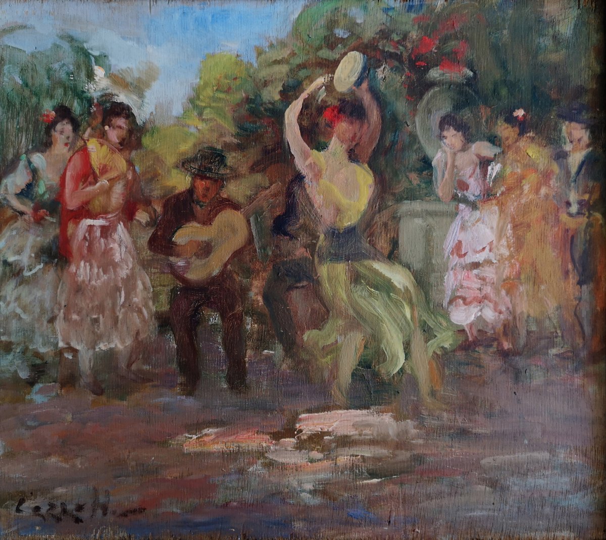 Ciro Cozzolino "dance" Dance Scene In A Gypsy Camp 1859-1921-photo-2