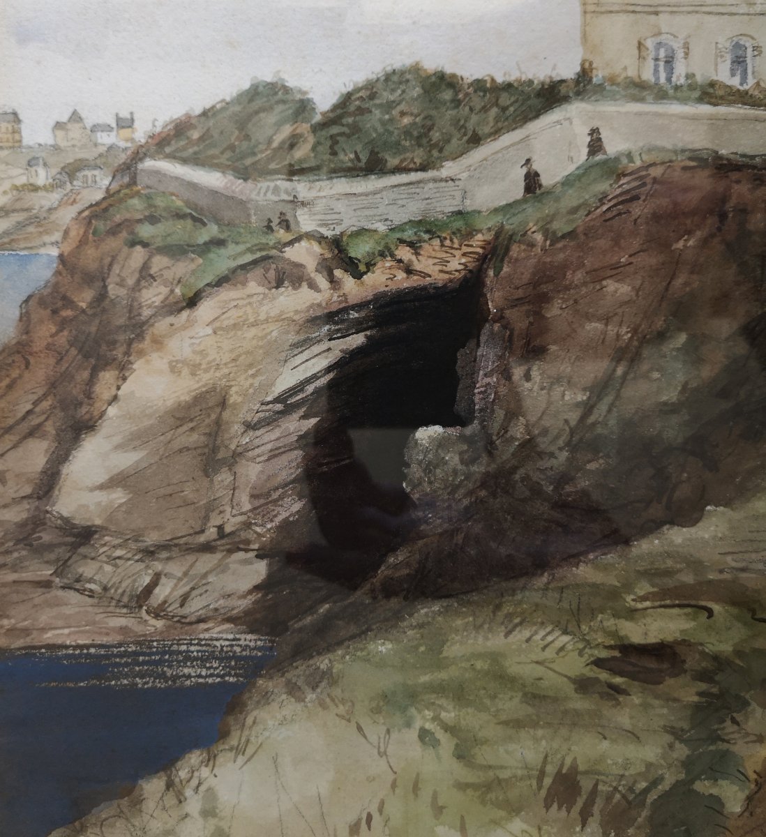 Suzanne Fremont 1876 1962 House On The Coast Circa 1915 Watercolor-photo-4
