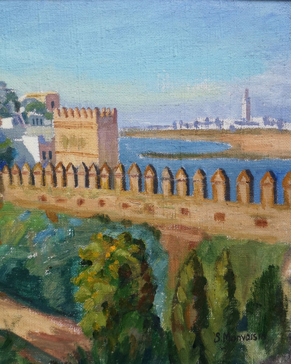 Solange Monvoisin 1911 &ndash; 1985 Remparts De Rabat - Hst Ann&eacute;es 30-photo-4