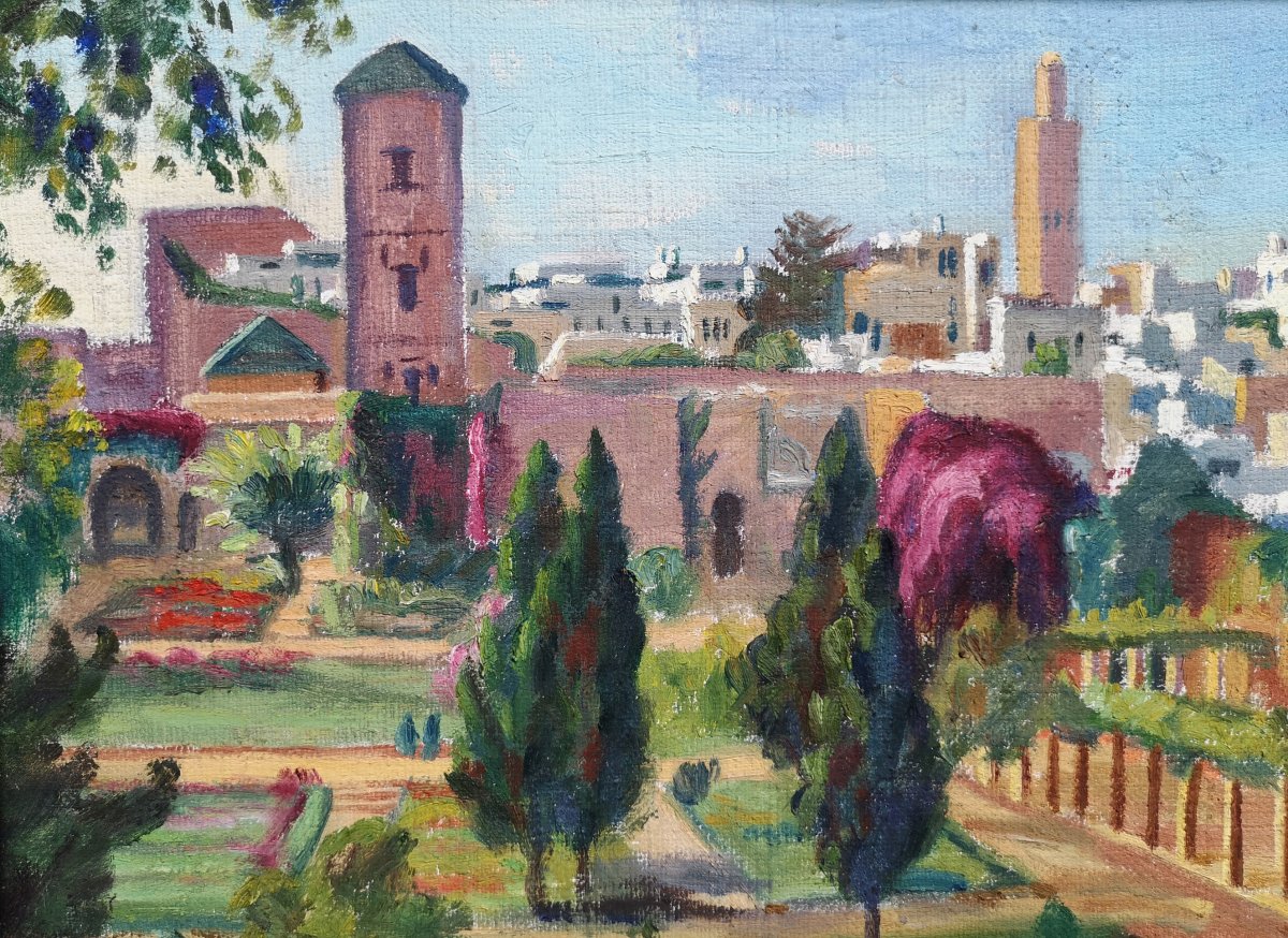 Solange Monvoisin 1911 - 1985 Remparts De Rabat - Hst 1930s-photo-3