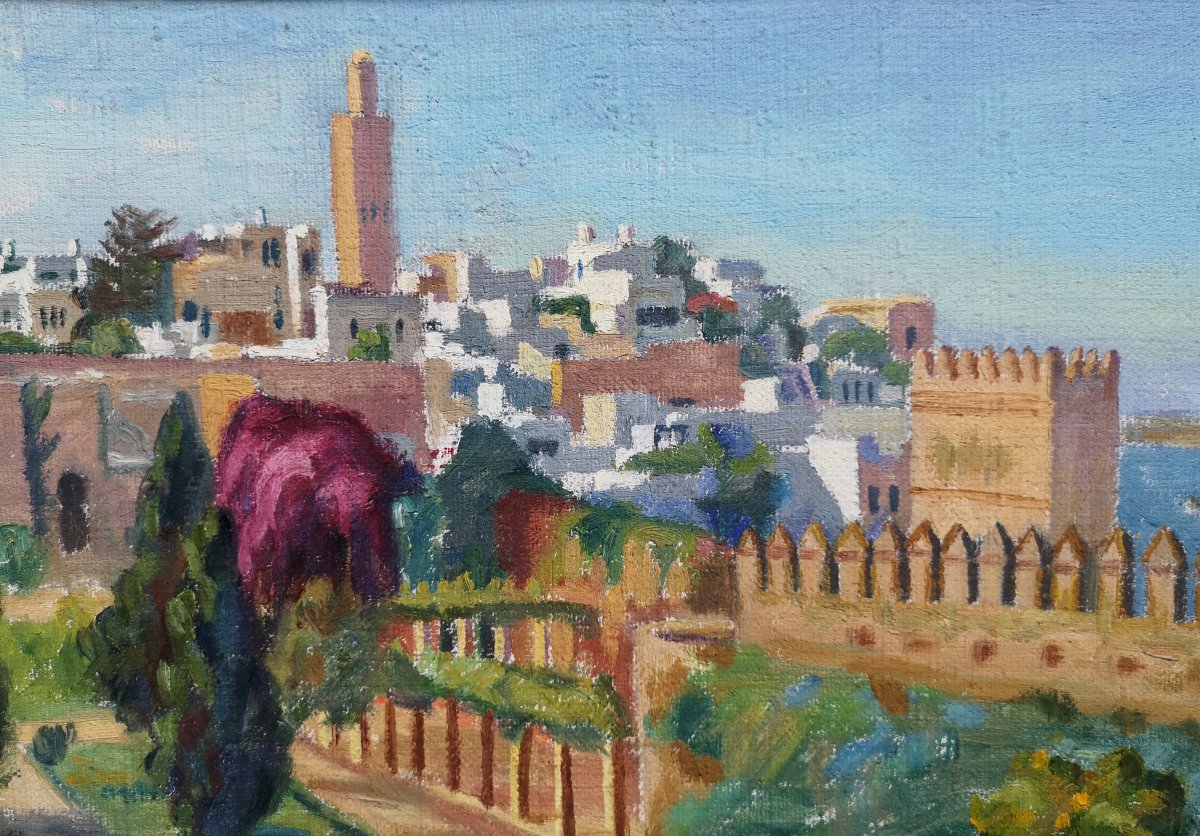 Solange Monvoisin 1911 - 1985 Remparts De Rabat - Hst 1930s-photo-4