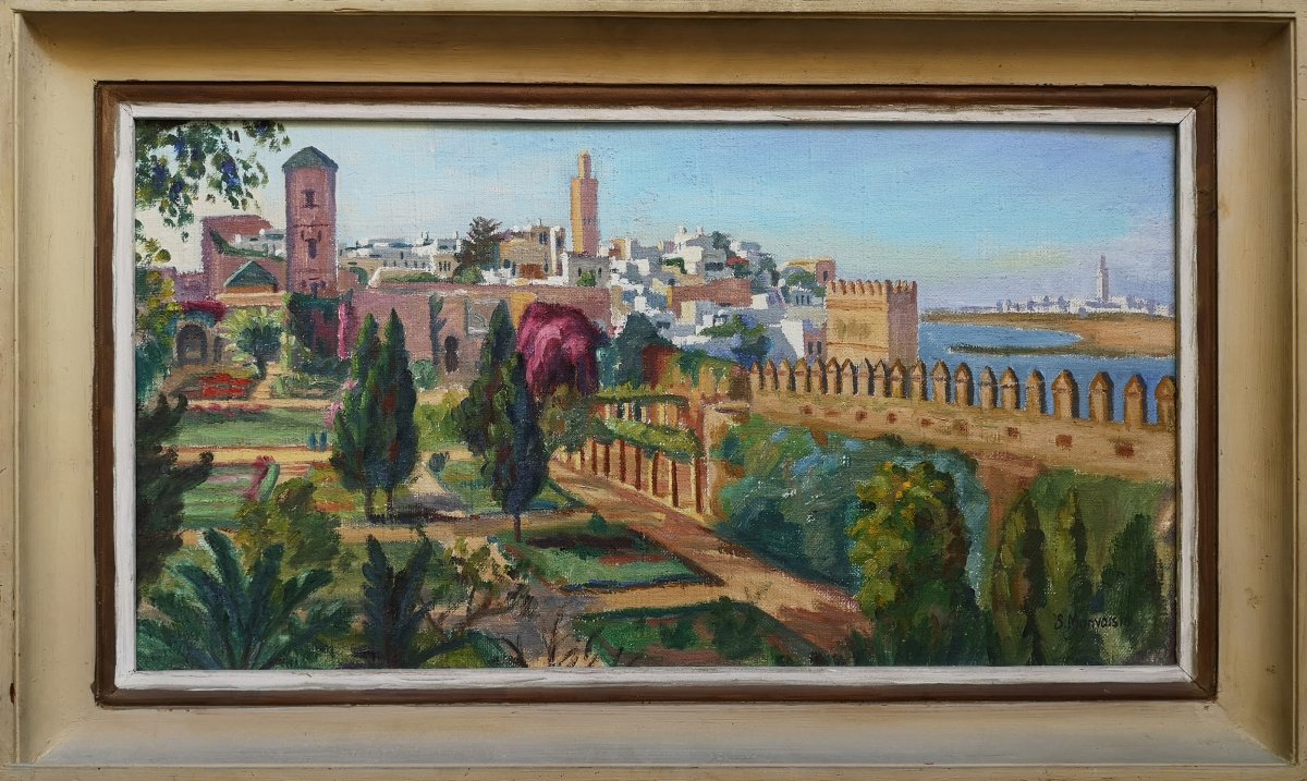 Solange Monvoisin 1911 - 1985 Remparts De Rabat - Hst 1930s