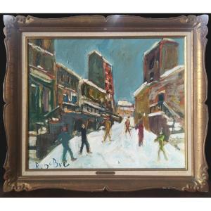 Roland Dubuc - Rue Saint-vincent, Montmartre - Oil On Canvas 46 × 55 Cm - Signed And Titled