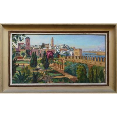 Solange Monvoisin 1911 - 1985 Remparts De Rabat - Hst 1930s