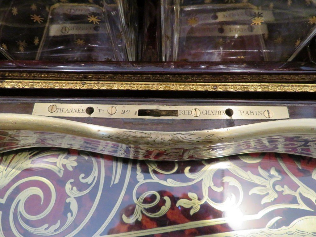 Stamped Th .  Année Tantalus Box All Faces In Boulle Marquetry, Napoleon III Period 19th-photo-2