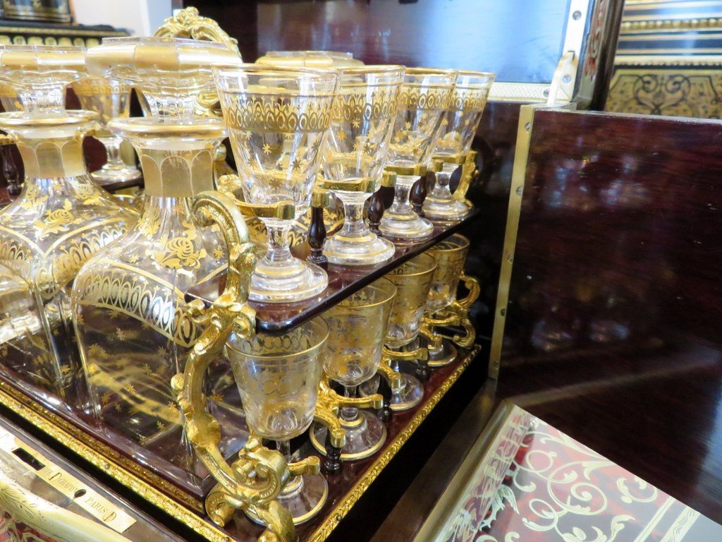 Stamped Th .  Année Tantalus Box All Faces In Boulle Marquetry, Napoleon III Period 19th-photo-4
