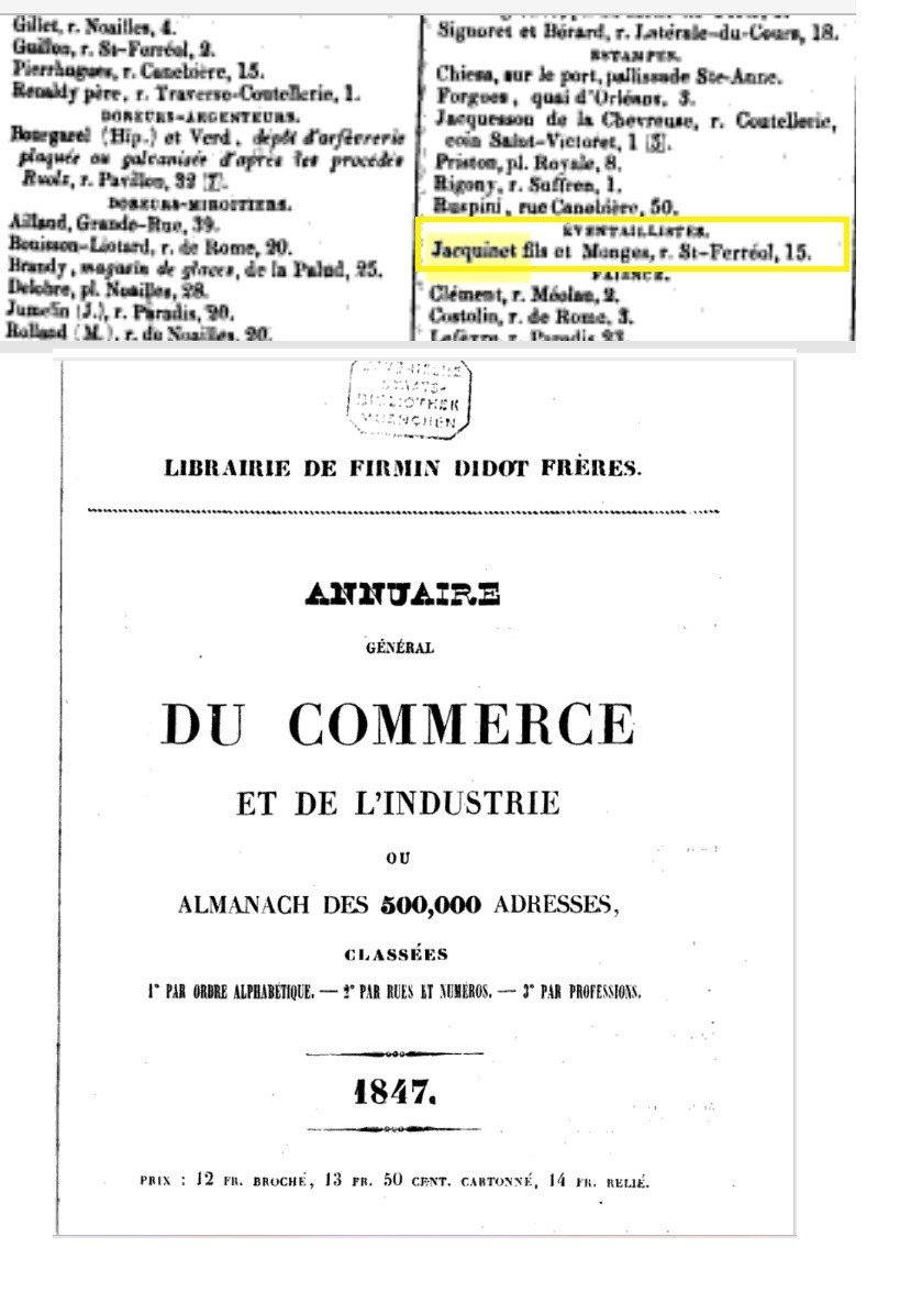 Marquée Jacquinet Et Monges Commode à Bijoux En Marqueterie Boulle d'époque Napoléon III-photo-6