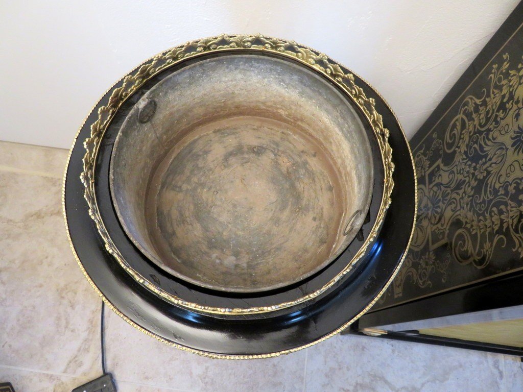 Sellette Jardiniére En Marqueterie Boulle époque Napoléon III-photo-3