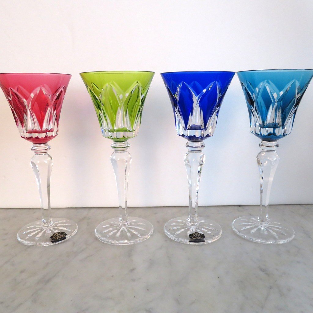 Verre à Vin d'Alsace Roemer Camargue En Saint Louis Cristal Overlay-photo-2
