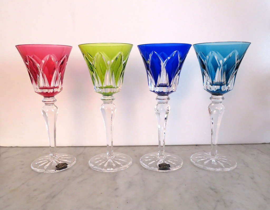 Verre à Vin d'Alsace Roemer Camargue En Saint Louis Cristal Overlay-photo-1