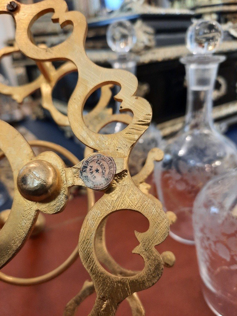 Marquée De l'Escalier De Cristal Cave à Liqueur En Bronze d'époque Napoléon III-photo-2